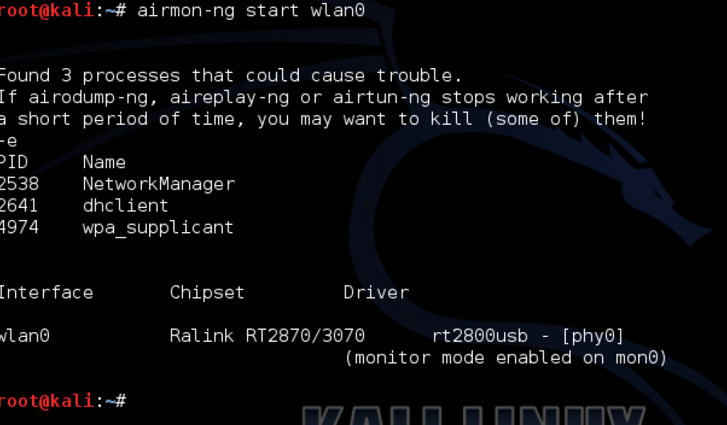 airmon ng start 1024x599 Breaking WPA2 PSK with Kali Linux : wireless.