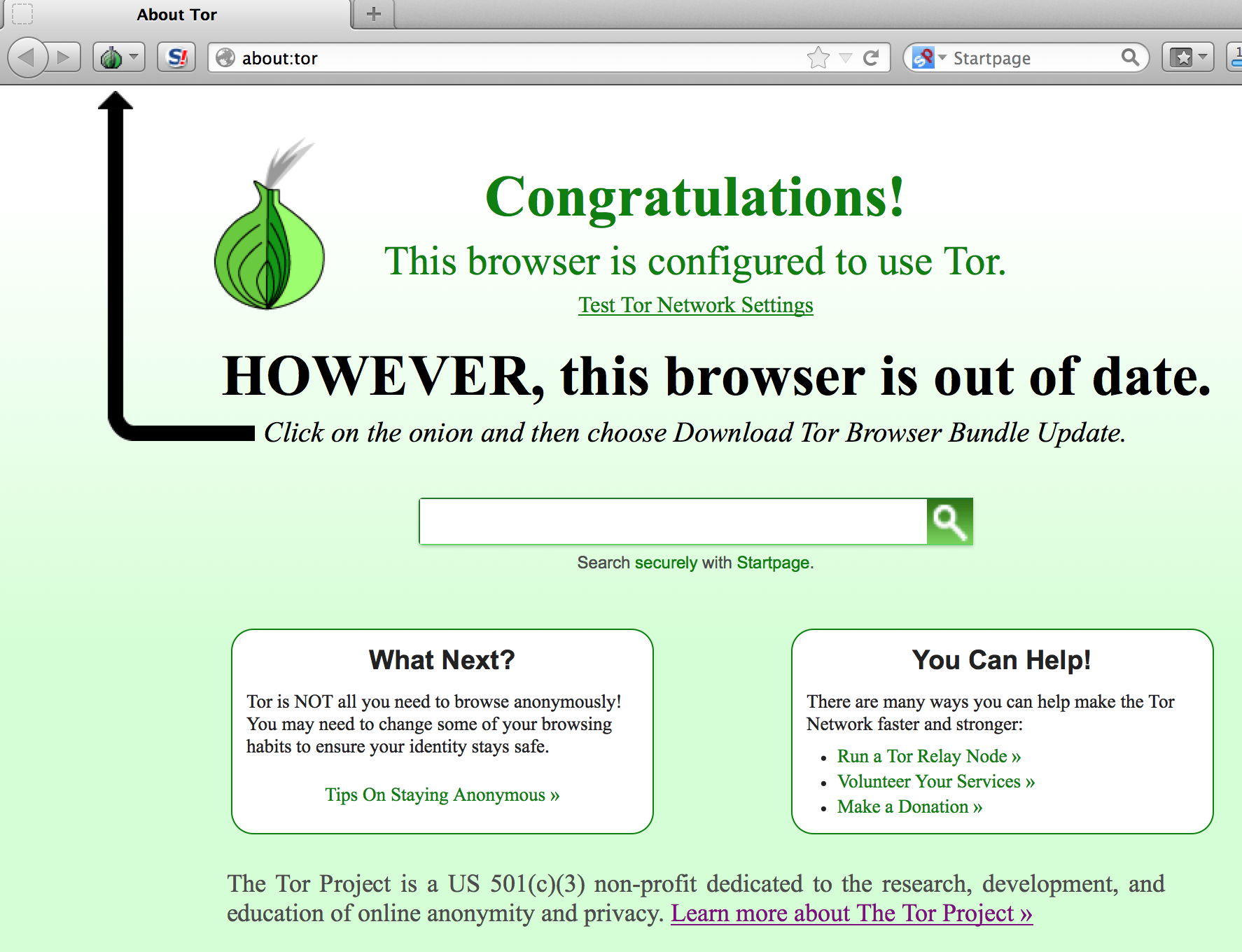 tor browser does not start hydra2web